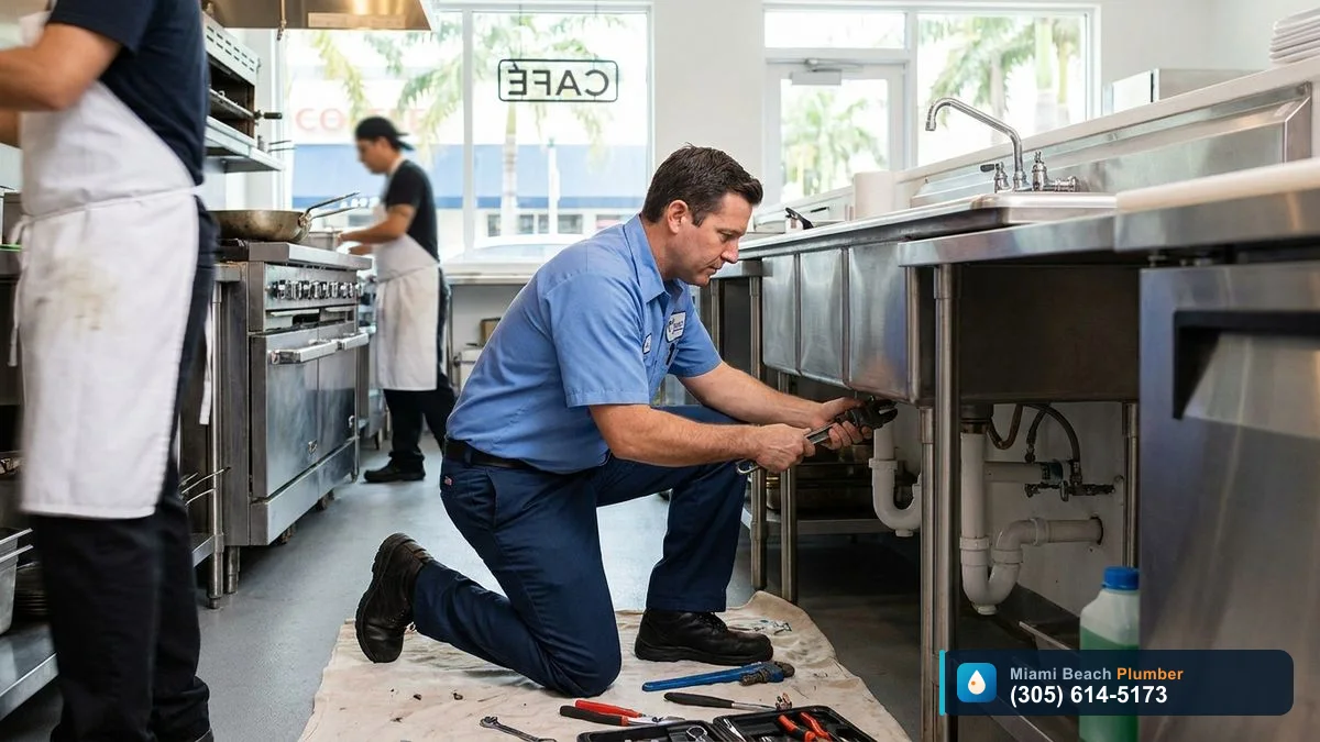 Restaurants & Food Service, Commercial Plumbing in Miami by Miami Beach Plumber, call (305) 614-5173