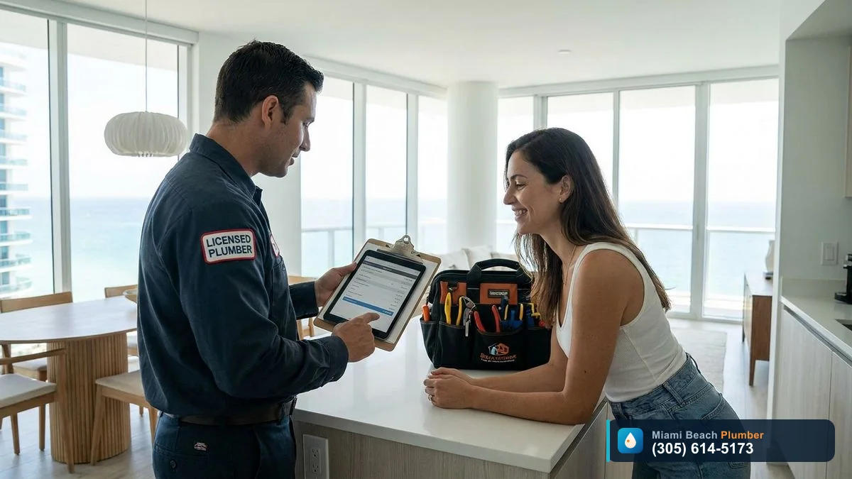 Upfront Pricing, Condo Plumbing in Miami Beach by Miami Beach Plumber, call (305) 614-5173