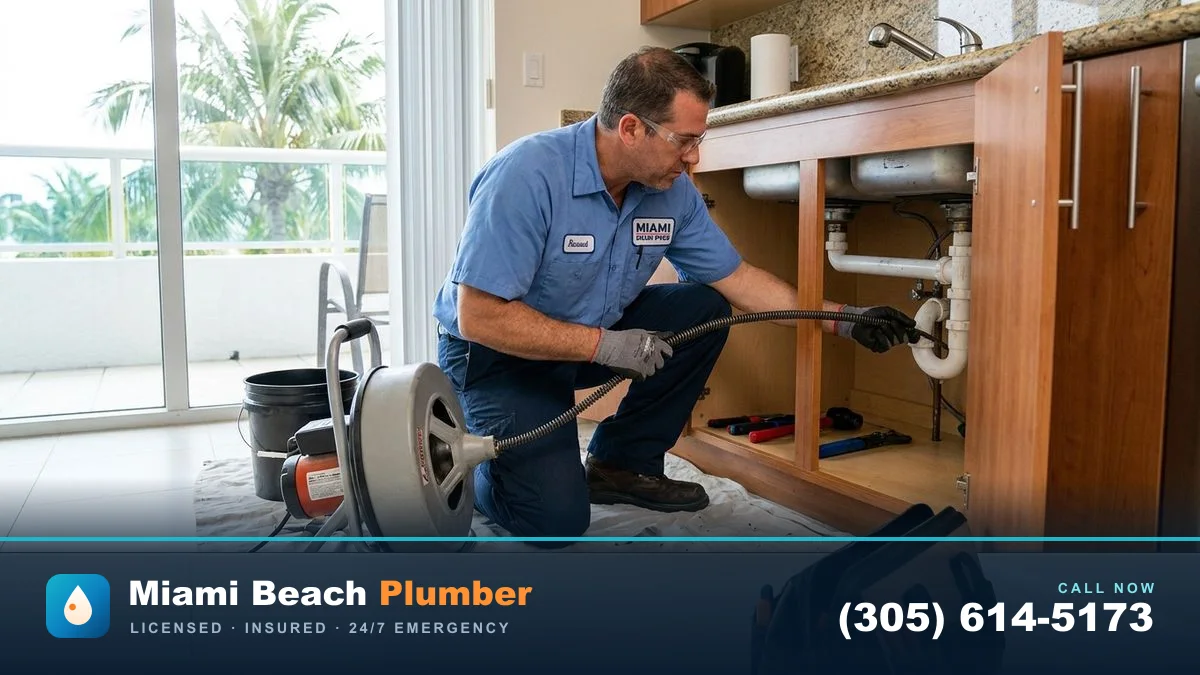 Drain Cleaning in Miami by Miami Beach Plumber — call (305) 614-5173