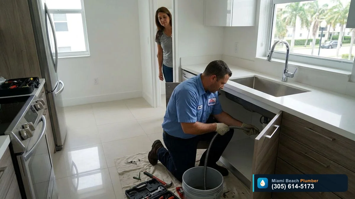 Kitchen & Bathroom Drain Cleaning, Drain Cleaning in Miami by Miami Beach Plumber, call (305) 614-5173