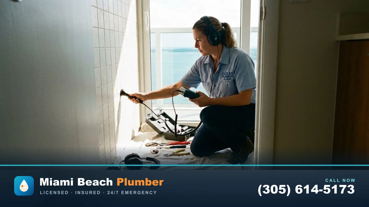 Leak Detection in Miami by Miami Beach Plumber — call (305) 614-5173